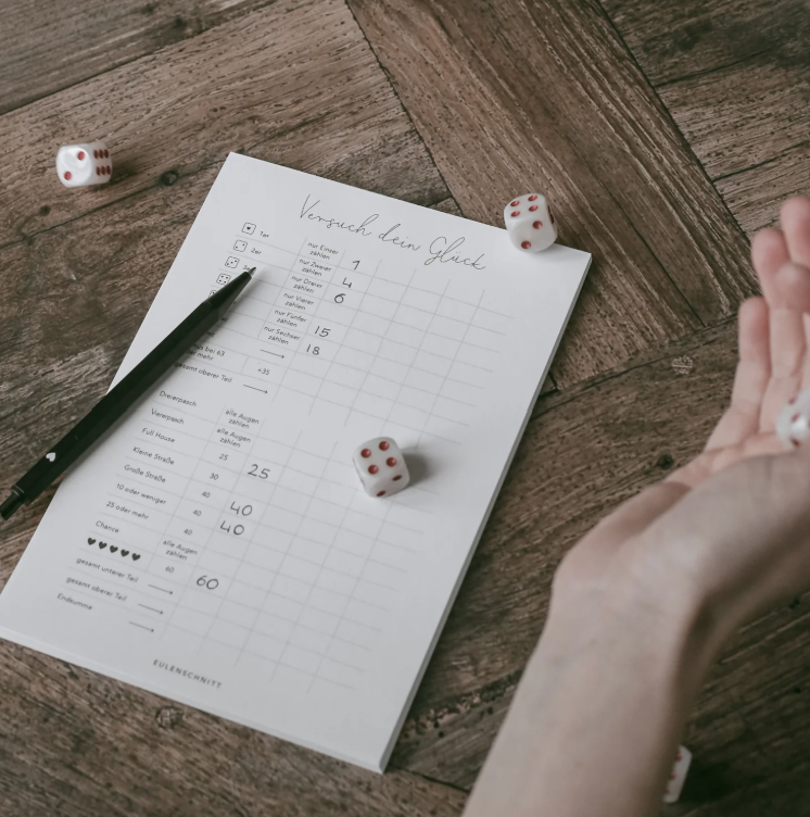 Spielblock "Versuch dein Glück"