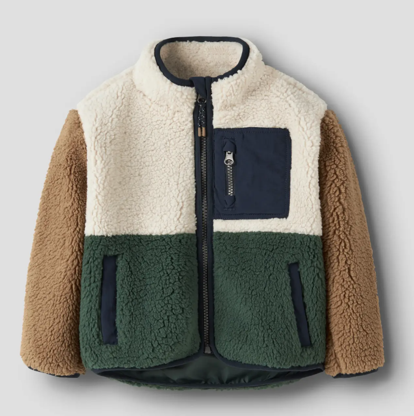 Teddy Jacke Colorblock